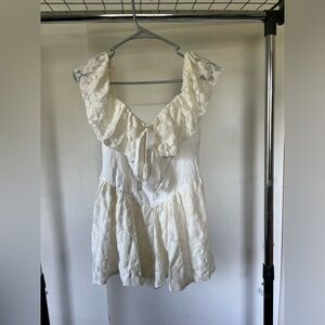 NWT Pretty Little Thing White Lace Romper